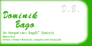 dominik bago business card